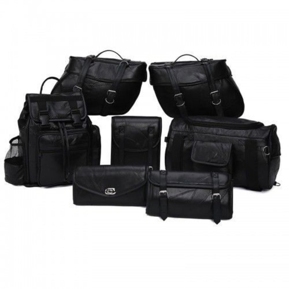 Discount Motorcycle Luggage genuine 100% leather